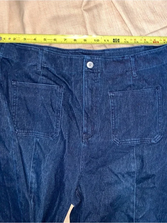 Halara High Waist Wide Leg Denim Pants XL NWT - Picture 3 of 7
